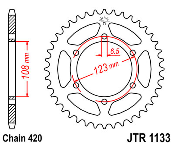 JT SPROCKETS Rear Sprocket Natural -0