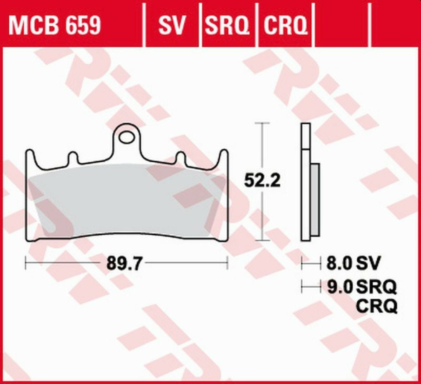 Placute frana fata TRW Carbon RACING KAWASAKI ZX-6R / ZX-7R '96 -'02/ZX-9R '96 -'01/ZRX 1100 '96 -'00/ZRX 1200 '01 -'06/ZX-12R '00 -'03/SUZUKI GSX-R 750 '94 -'99/GSF 1200 BANDIT '01 -'05/GSX 1300R '99 -'07/GSX 1400 '01 -'07