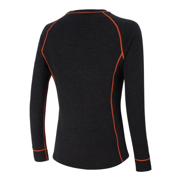 Bluza Snowmobil AMOQ 100% Merino Base-Layer Gray/Orange-0