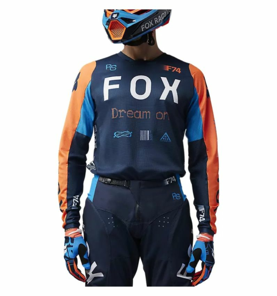 Tricou FOX 180 Race Spec Midnight/Orange-2