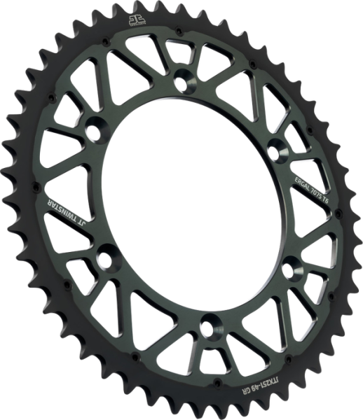 JT SPROCKETS Twinstar Rear Sprocket Graphite -0