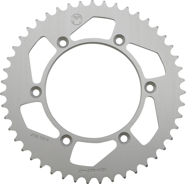 MOOSE RACING Rear Aluminum Sprocket Silver 