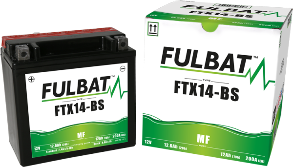 Baterie Moto fara intretinere cu acid Fulbat FTX14-BS-0