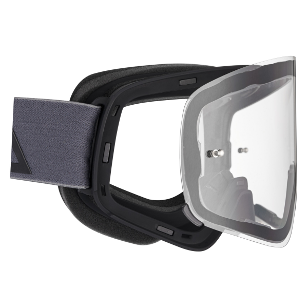 AMOQ MX Goggles Vision Magnetic Dark Grey-Black - Clear-0