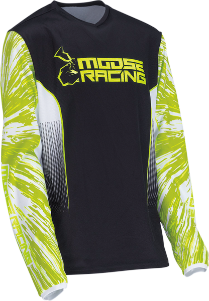 Tricou copii Moose Racing Agroid Hi-Viz/Black-1