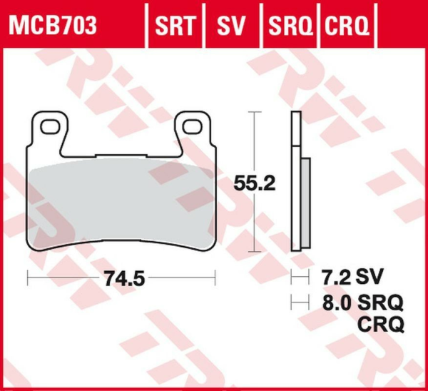 Placute frana fata TRW Sinterizate ROAD / TRACK HONDA CBR 900RR FIREBLADE '98 -'03/VTR 1000 SP1 / SP2 '00 -'07