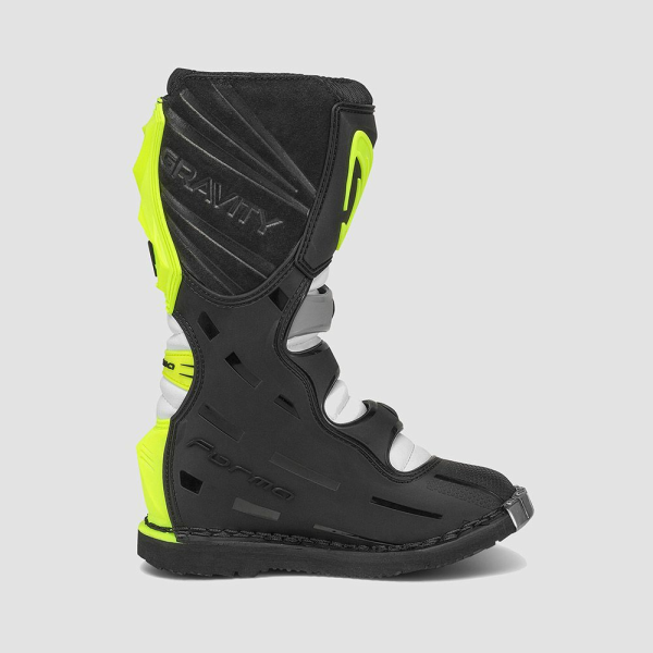 Cizme Forma Enduro Copii Gravity Gri/Alb/Galben Fluo FORC550-159878-3