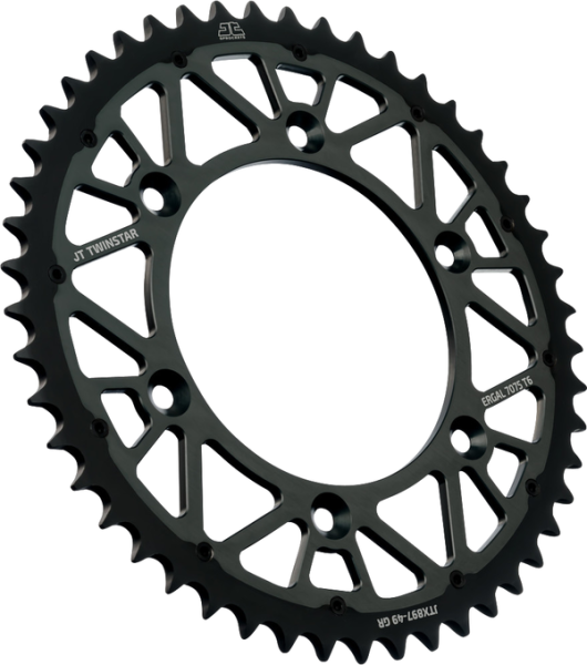 JT SPROCKETS Twinstar Rear Sprocket Graphite -0