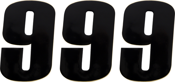 MOOSE RACING Vinyl Race Numbers Black -0