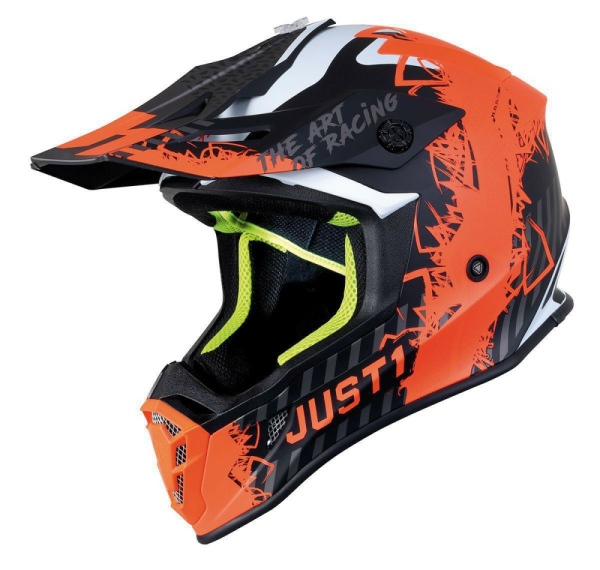 Casca JUST1 J38 Mask Fluo Orange/Titanium/Black-3