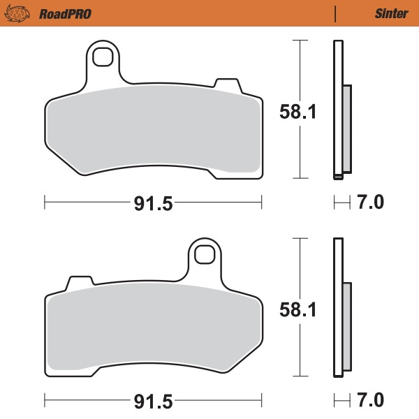 Roadpro Sinder Brake Pad Front