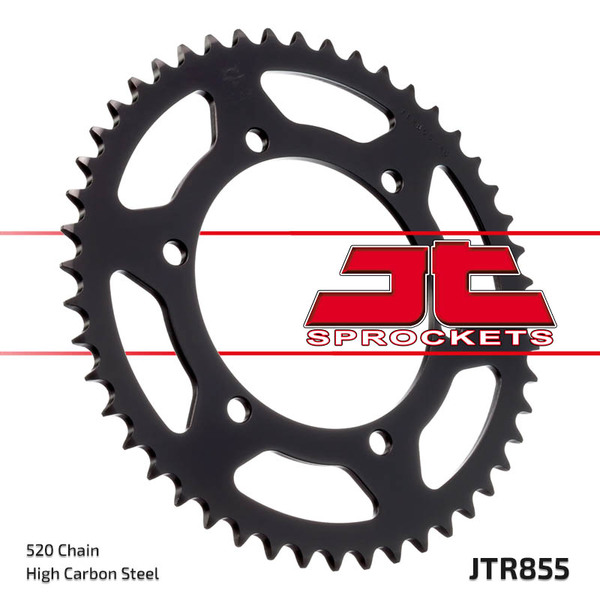 JT SPROCKETS Induction Hardened Black Zinc Finish Rear Sprocket Black, Zinc -0