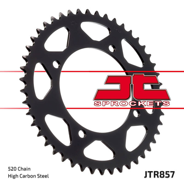 JT SPROCKETS Induction Hardened Black Zinc Finish Rear Sprocket Black, Zinc -0