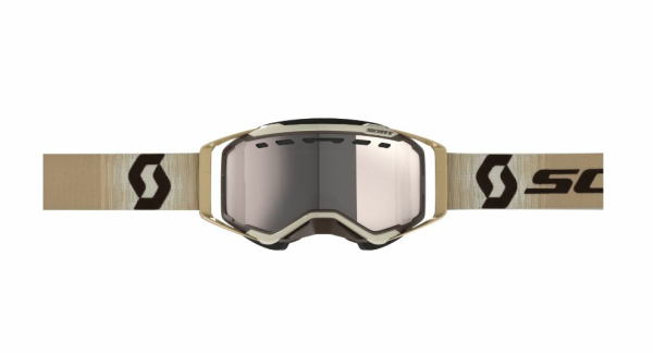 Scott Goggle Prospect Snow Cross beige/brown / enhancer silver chrome-0