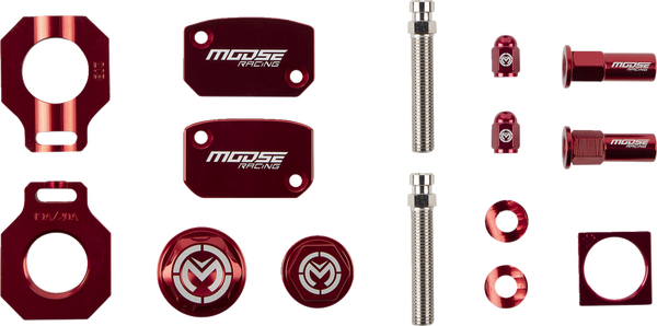 MOOSE RACING Bling Pack Kit Red, Anodized 