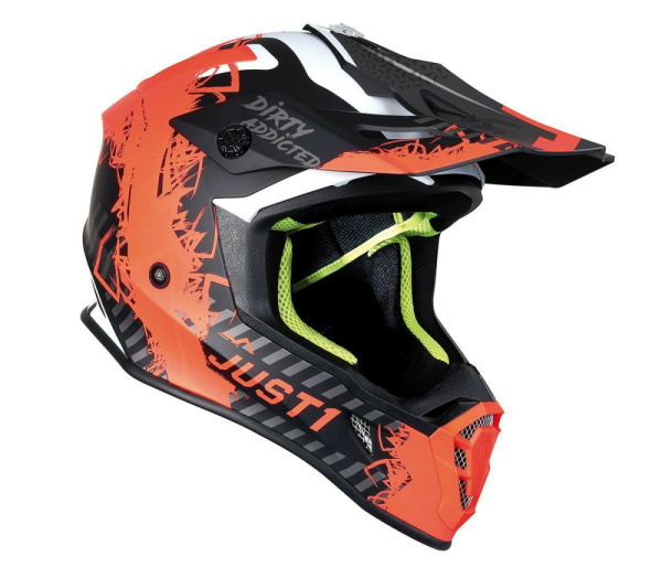 Casca JUST1 J38 Mask Fluo Orange/Titanium/Black-1