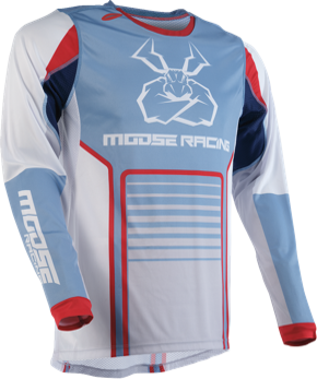 Tricou Moose Racing Agroid Blue/Gray-3