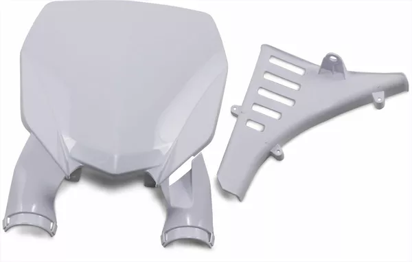 Stadium Number Plate With Fork Guards White-1