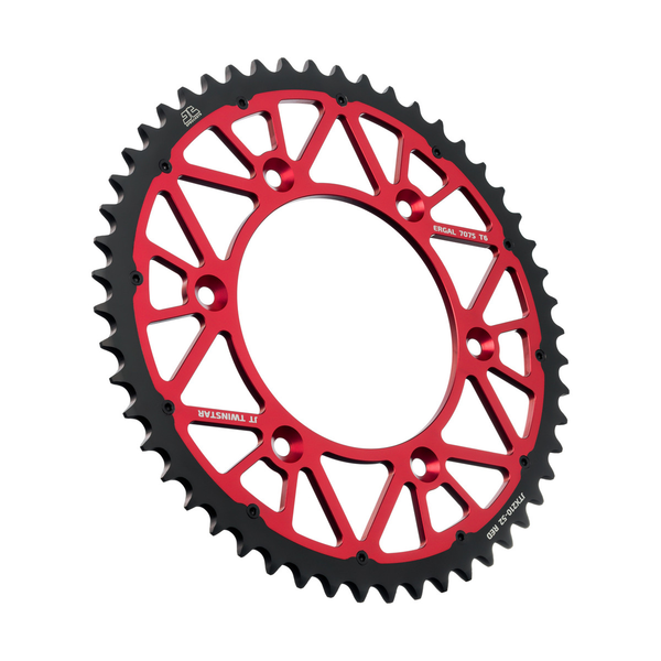 JT SPROCKETS Twinstar Steel-aluminum Hybrid Sprocket Black, Red 