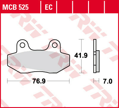 Placute frana fata TRW Organice HONDA NSR 50 '89-'96/NSR 80 '87-'92/FS 125 SONIC '03-