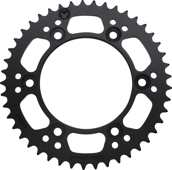 MOOSE RACING Rear Aluminum Sprocket Black, Powder-coated -0