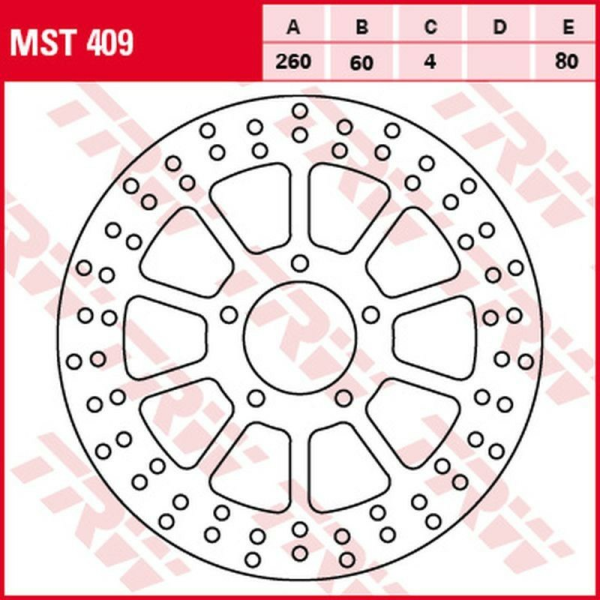 Disc frana fata TRW APRILIA SCARABEO 125 '99 -'10/SPORTCITY 125 '08 -'13/SPORTCITY 200/250 '05 -'09/SCARABEO/SPORTCITY 300 '09 -'12/SCARABEO 400 '06 -'09/ATLANTIC / SCARABEO 500 '02 -'12/DERBI RAMBLA 125/250/300 '08 -'14