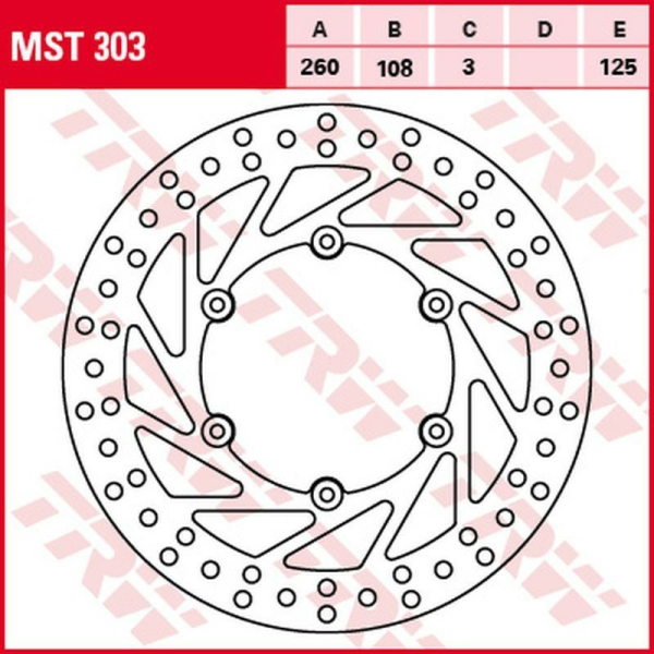 Disc frana fata TRW GAS GAS EC 125 '99 -/EC 200/250 '99 -'18/XC 250 '17 -/EC 300 '99 -'16/EC 450 '02 -/EC 515 '08 - ' 10/MC 125/250 '94 -'09