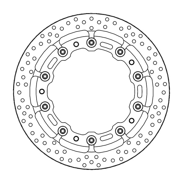 Halo Series Floating Rotor Black, Silver, Stainless Steel