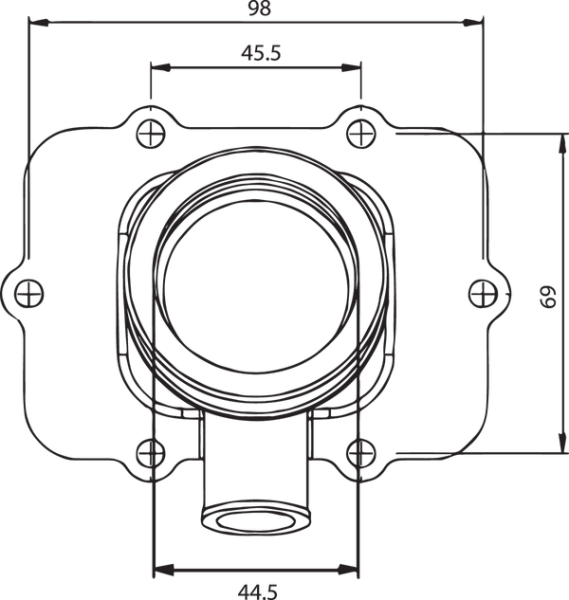 Carburetor Mounting Flange Black-0