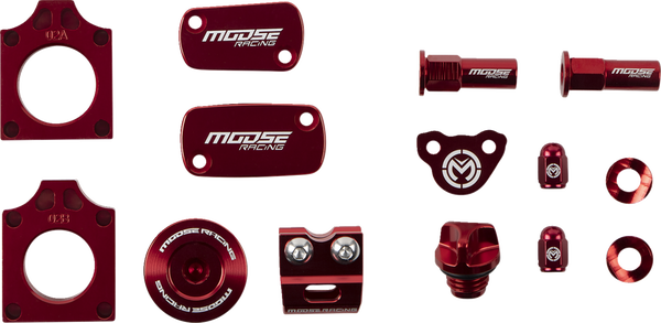 MOOSE RACING Bling Pack Kit Red, Anodized 