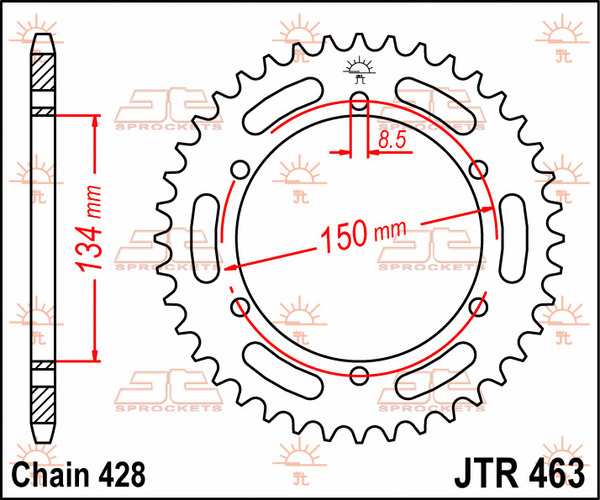 JT SPROCKETS Rear Sprocket Natural -0