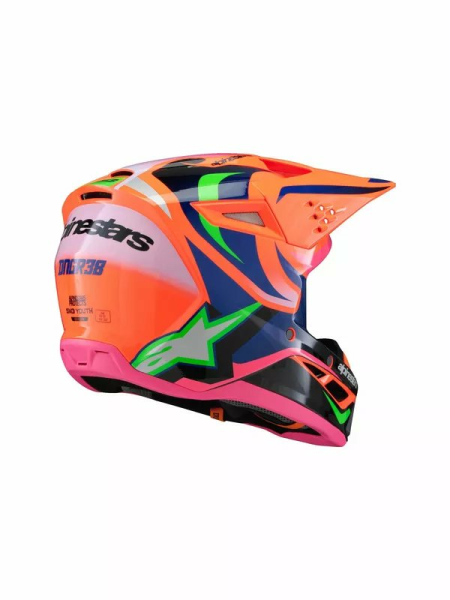 Alpinestars Youth S-m3 Deegan Helmet Orange, Pink, Purple -5