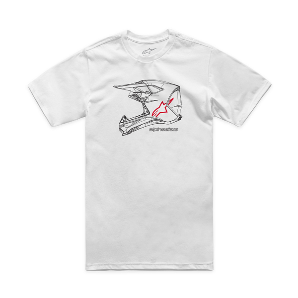 Mx Helmet Csf T-shirt White -1527a32795e5eeac4bc38fffbc660fd0.webp