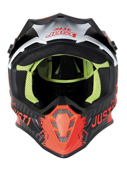 Casca JUST1 J38 Mask Fluo Orange/Titanium/Black-2