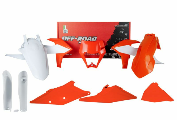 Kit Plastice RACETECH KTM EXC/EXC-F 20-23 Orange/White