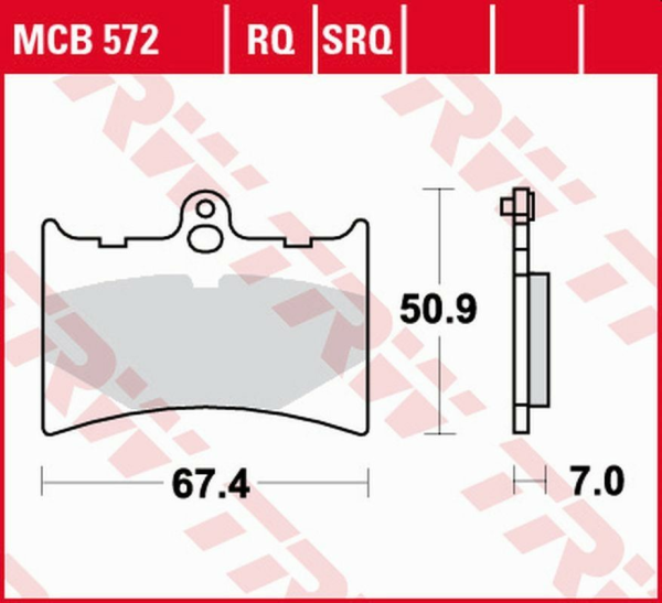 Placute frana fata TRW Sinterizate TRACK APRILIA AF-1 125 '89 -'92/RS 125 '92 -'04/AF-1 250 '90 -/BENELLI CHRONO / CX 125 '91