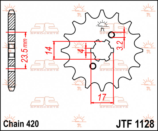 JT SPROCKETS Front Sprocket Natural -0