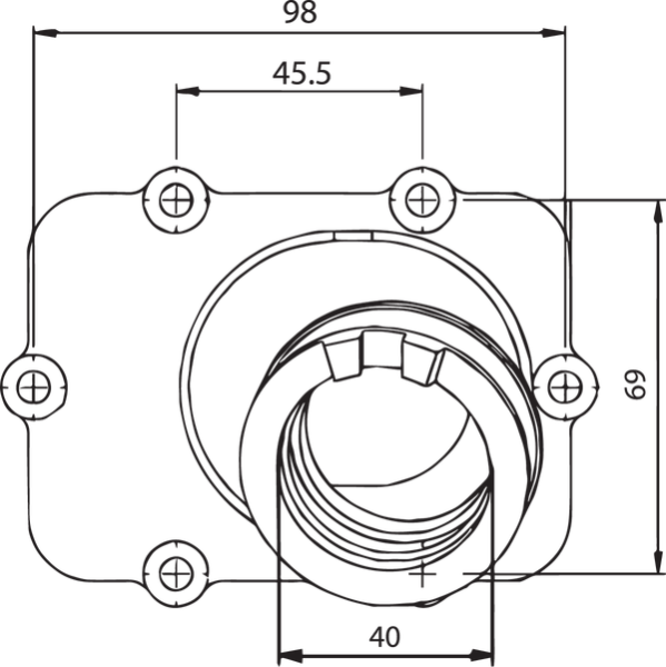 Carburetor Mounting Flange Black-0