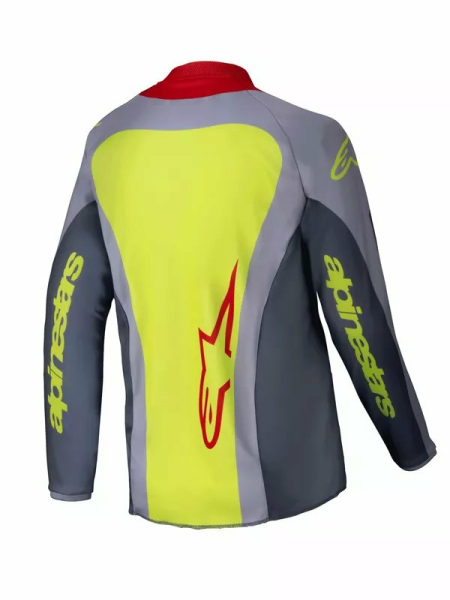 Alpinestars Youth Racer Melt Jersey Gray, Red -0