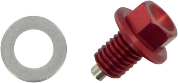 MOOSE RACING Magnetic Drain Plug Red 