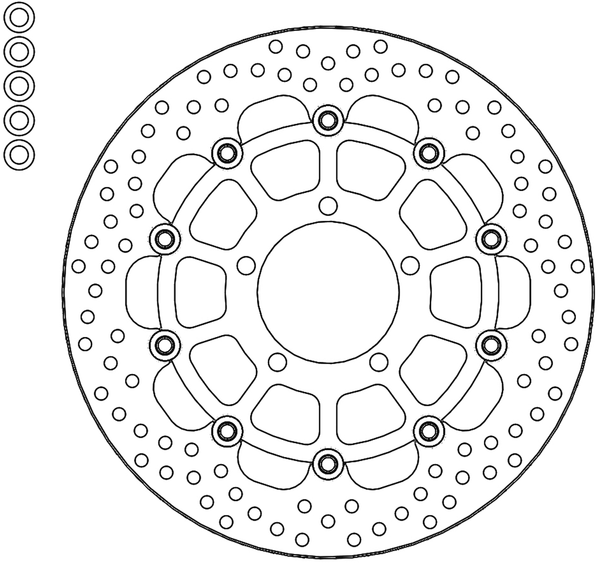 Halo Series Floating Rotor Black, Stainless Steel