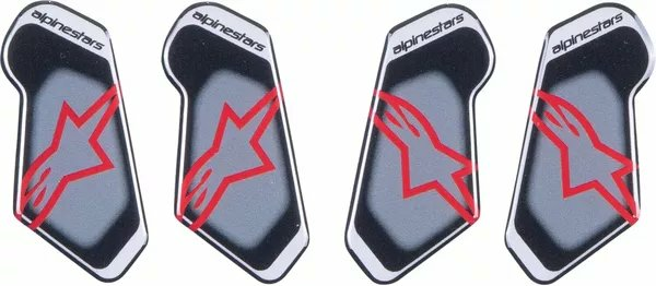 Alpinestars Rk-7 Hinge Cover Sticker Replacement Set Black, Gray, Red 