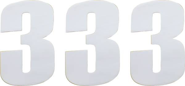 MOOSE RACING Vinyl Race Numbers White -0