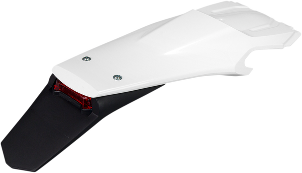 Enduro Rear Fender Black, White