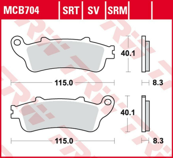 Placute frana fata TRW Sinterizate HONDA NSS 250 JAZZ '01 -'04/FJS 400 SILVERWING '06 -'08/FJS 600 SILVERWING '01 -'10