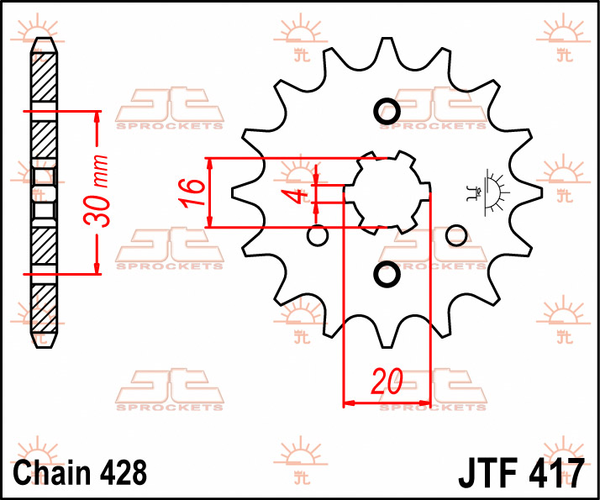 JT SPROCKETS Front Sprocket Natural -0