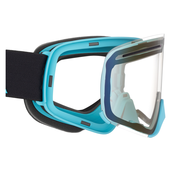 AMOQ Vision Vent+ Magnetic Goggles Black-Turqoise - Blue Mirror-0