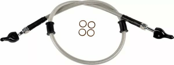 MOOSE RACING Stainless Steel Braided Brake Line -0