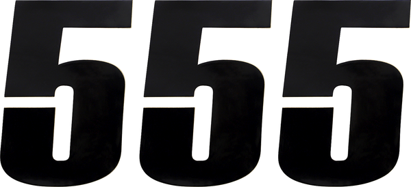 MOOSE RACING Vinyl Race Numbers Black -0