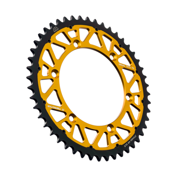 JT SPROCKETS Twinstar Steel-aluminum Hybrid Sprocket Black, Gold 